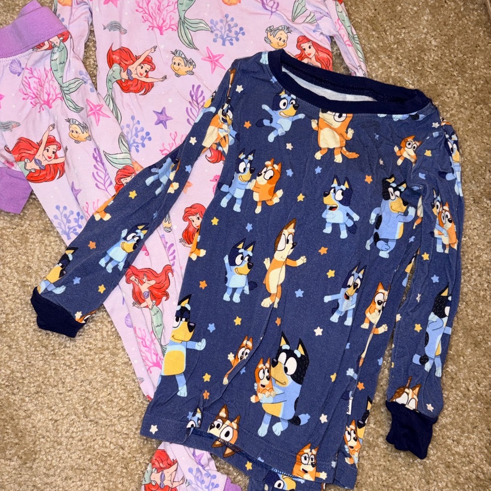 Little Sleepies Blue and Pink Kids Pajama Set